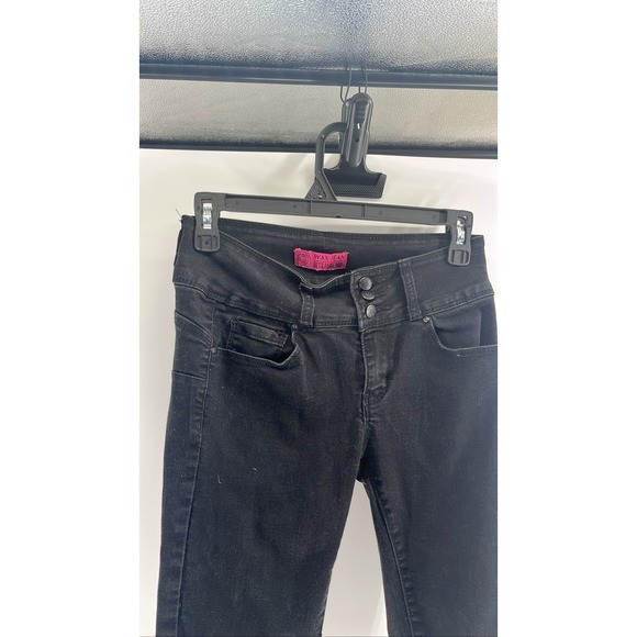 Wax Jean Denim - WAX JEAN I Love You Black High Rise Skinny Stretch Denim‎ sz 5